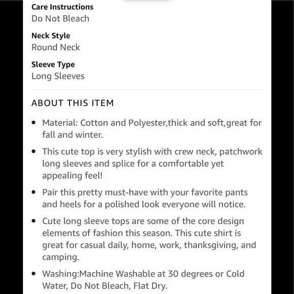 ๐ Beautiful Long sleeve Color block top - Picture 5 of 5